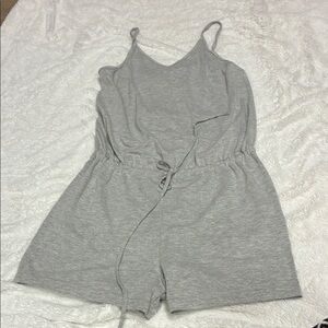 Gray Sleeveless Romper